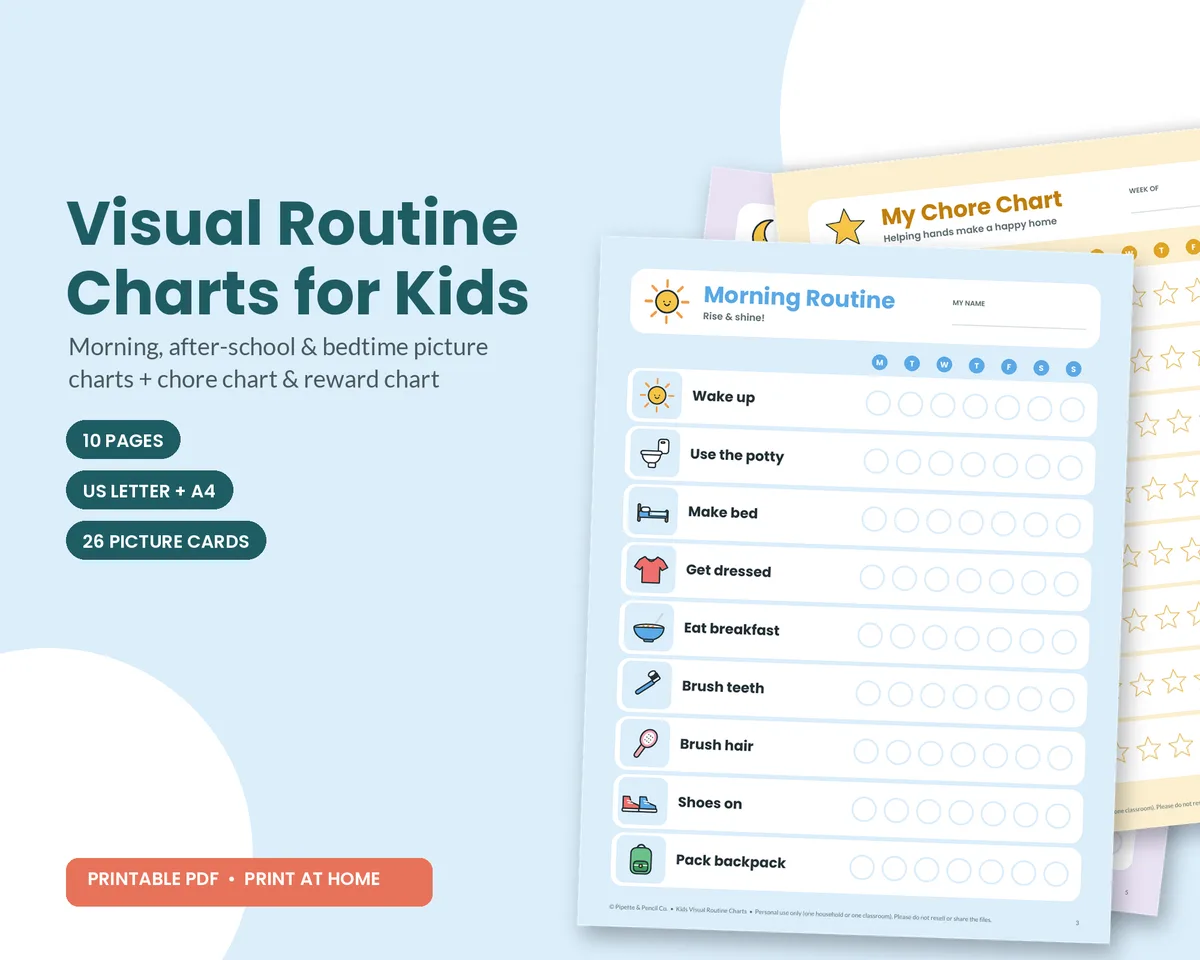 Kids Visual Routine Charts – image 1