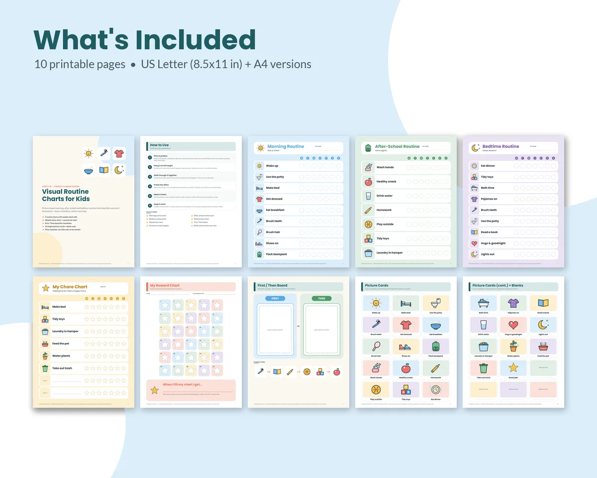 Kids Visual Routine Charts – image 2