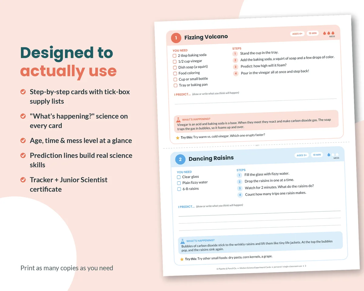 Kitchen Science Experiment Cards – image 3
