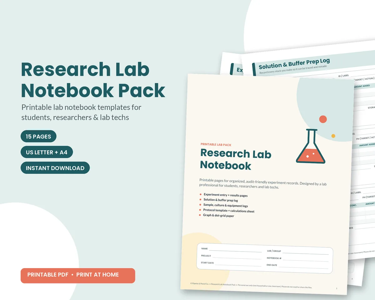 Research Lab Notebook Pack – image 1