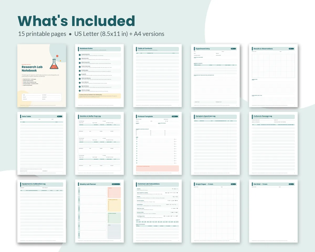 Research Lab Notebook Pack – image 2